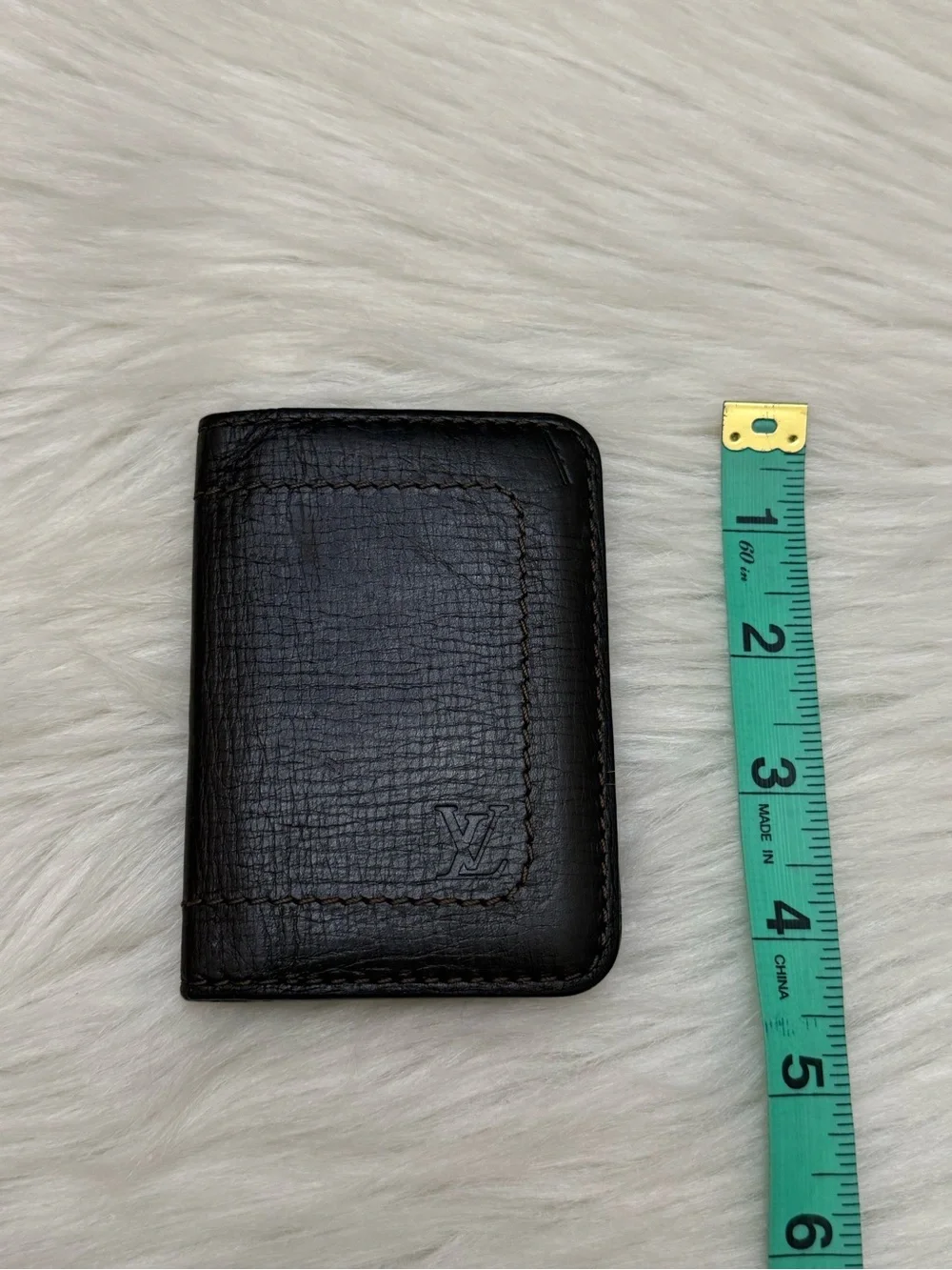 LOUIS VUITTON - BROWN LEATHER BIFOLD POCKET ORGANIZER WALLET “UTAH”